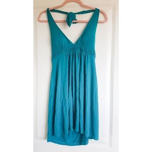 Nina & Mee Teal Halter Top Sundress